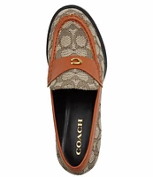 COACH Natalie Signature Jacquard Loafer Pumps