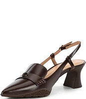 COACH Nikola Leather Slingback Loafer Pumps