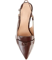 COACH Nikola Leather Slingback Loafer Pumps