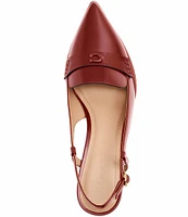 COACH Nikola Leather Slingback Loafer Pumps