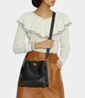 COACH Willow Pebble Leather Bucket Crossbody Bag