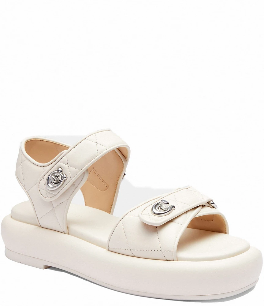 COACH Peyton Leather Platform Sandals