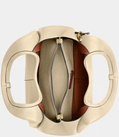 COACH Polished Pebble Leather Lana Gold Tone Shoulder Bag 23