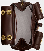 COACH Tabby Leather Pillow Quilt Chain Strap Backpack