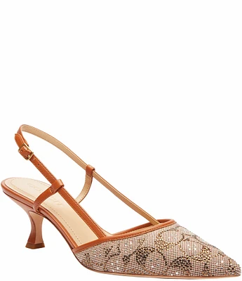 COACH Rosie Signature Jacquard Slingback Pumps