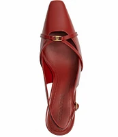 COACH Rowyn Leather Slingback Pumps