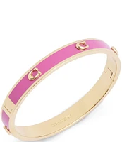 COACH Signature C Enamel Gold Bangle Bracelet