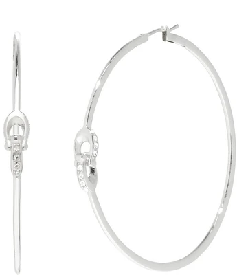 COACH Signature C Hoop Earrings