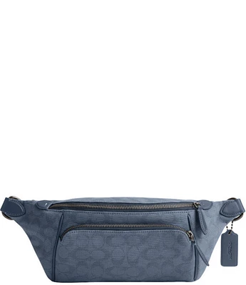 COACH Signature Canvas Jacquard/Refined Calfskin Leather League Belt Bag