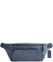 COACH Signature Canvas Jacquard/Refined Calfskin Leather League Belt Bag