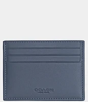 COACH Signature Canvas Jacquard/Refined Calfskin Leather Refined Card Case