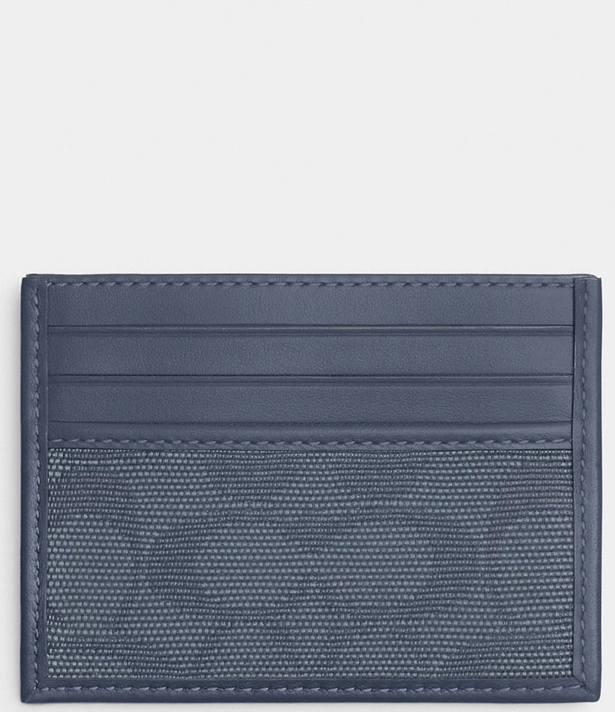 COACH Signature Canvas Jacquard/Refined Calfskin Leather Refined Card Case