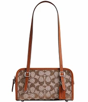 COACH Signature Crystal Jacquard Swing 20 Satchel Bag