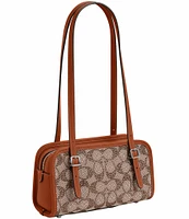 COACH Signature Crystal Jacquard Swing 20 Satchel Bag