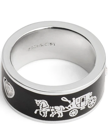 COACH Signature Horse & Carriage Band Ring