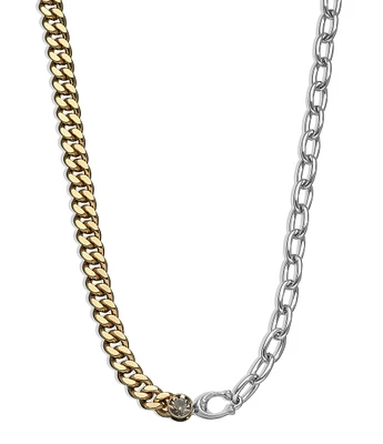 COACH Signature Mixed Chain Collar Necklace