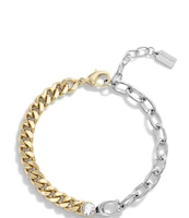 COACH Signature Mixed Chain Line Bracelet