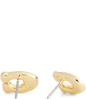 COACH Signature Pav C Stud Earrings