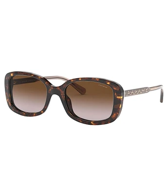 COACH Signature Logo Rectangle Sunglasses