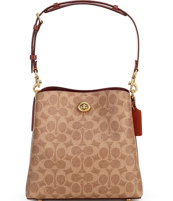 COACH Signature Logo Willow Bucket Crossbody Bag