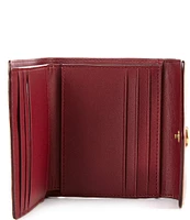 COACH Signature Logo Wyn Colorblock Small Snap Closure Wallet