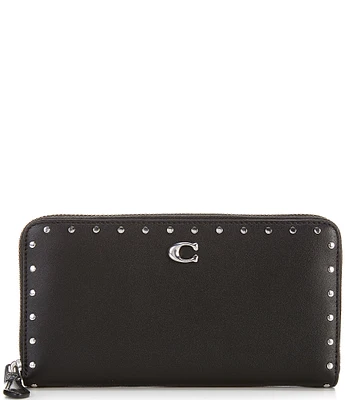 COACH Small Leather With Rivets Wallet