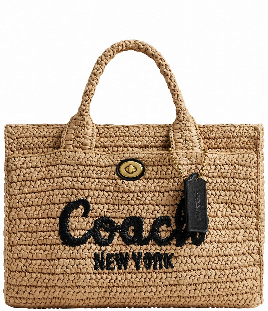 COACH Straw Cargo 26 Tote Bag