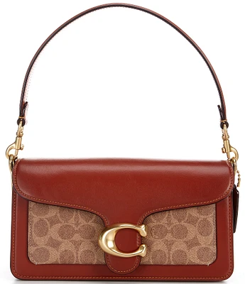 COACH Tabby 26 Signature Logo Coated Canvas Shoulder Bag