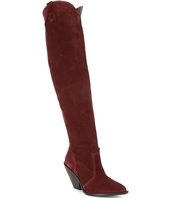 Free People Triple Crown Suede Over The Knee Boots