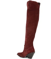 Free People Triple Crown Suede Over The Knee Boots