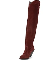 Free People Triple Crown Suede Over The Knee Boots