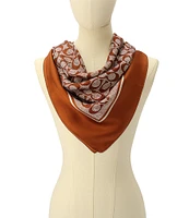 COACH Textured Signature C Printed Silk Square Scarf