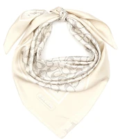 COACH Textured Signature C Printed Silk Square Scarf