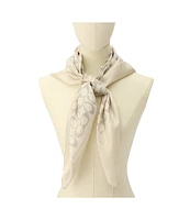 COACH Textured Signature C Printed Silk Square Scarf