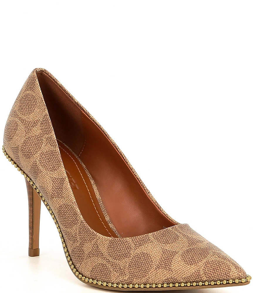 COACH Waverly Bead Chain Logo Pumps