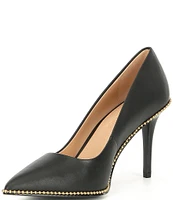 COACH Waverly Beadchain Studded Leather Pumps