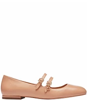 COACH Whitley Leather Double Strap Mary Jane Flats