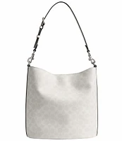 COACH Willow Soft Signature Logo Coated Canvas Bucket Bag