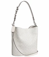COACH Willow Soft Signature Logo Coated Canvas Bucket Bag