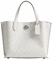 COACH Willow Tote 24 Signature Canvas Bag