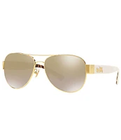 COACH Women's 0HC7059 58mm Aviator Sunglasses