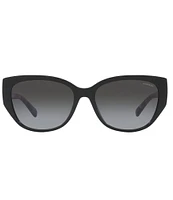 COACH Women's 0HC8362U 57mm Gradient Black Rectangle Sunglasses