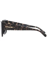 COACH Women's 0HC8362U 57mm Gradient Black Rectangle Sunglasses