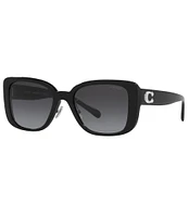 COACH Women's Black 54mm Square Sunglasses