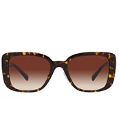 COACH Women's Dark Tortoise 54mm Square Sunglasses