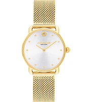 COACH Women's Elliot Silver Dial Quartz Analog Mesh Bracelet Watch