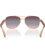 COACH Women's HC7161 56mm Aviator Sunglasses