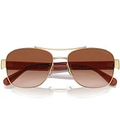 COACH Women's HC7161 56mm Aviator Sunglasses