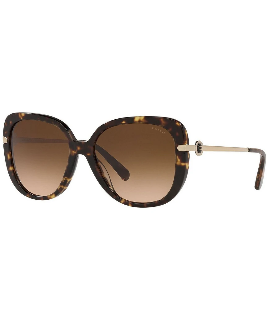 COACH Women's Hc8320 Bonnie Cash 55mm Square Sunglasses