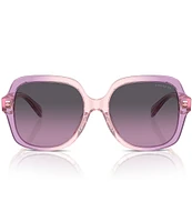 COACH Women's HC8395U 54mm Transparent Square Sunglasses